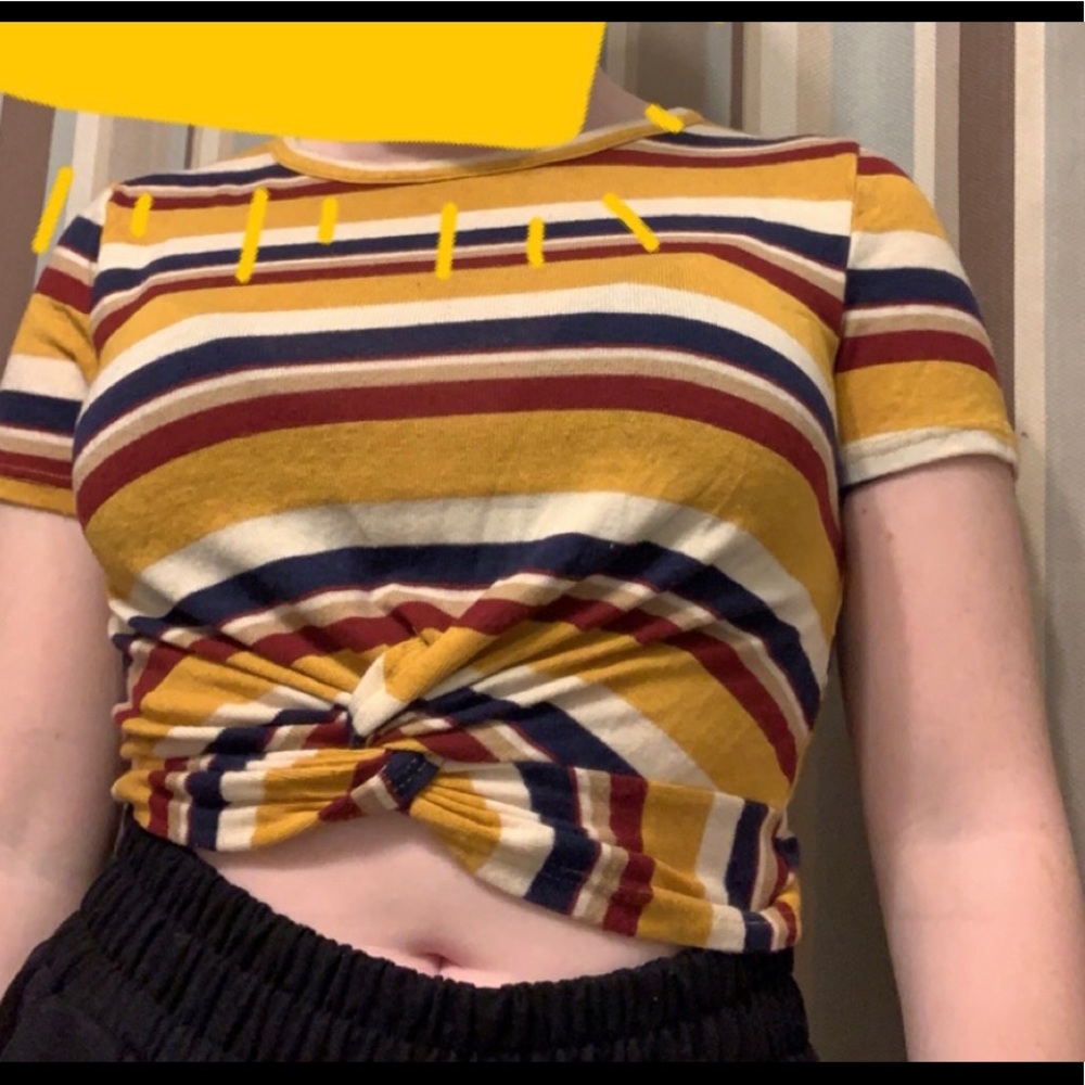 Yellow crop top